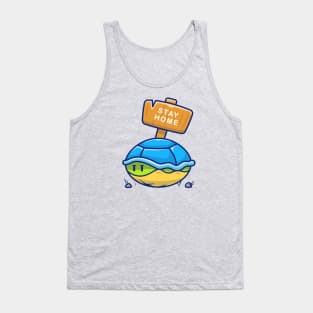 Cute turtle stay at home cartoon Tank Top